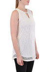 SLEVELESS  KEYHOLE CROCHET TOP