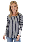 LONG SLEEVE MIXED STRIPES TOP