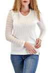 Lace Sleeve Crew Neck