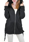 ZIP UP HOODIE WITH SIDE LACE