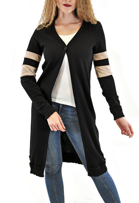 LONG SLEEVE SNAP FRONT CARDIGAN