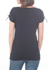 SOLID TEE W TIE LACE - PTJ TREND: Women's Designer Clothing